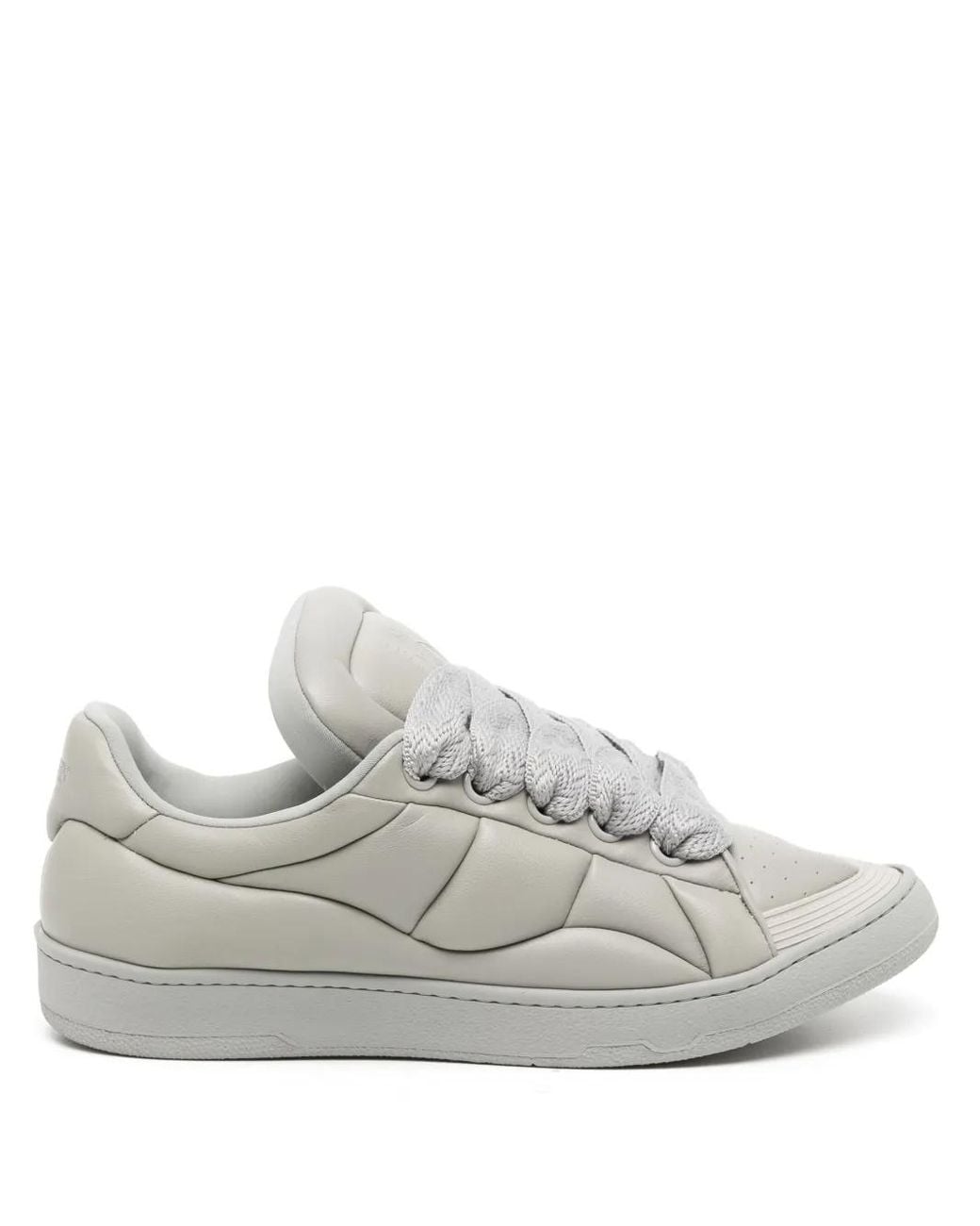 Lanvin Gray Leather Curb Xl Sneakers for men