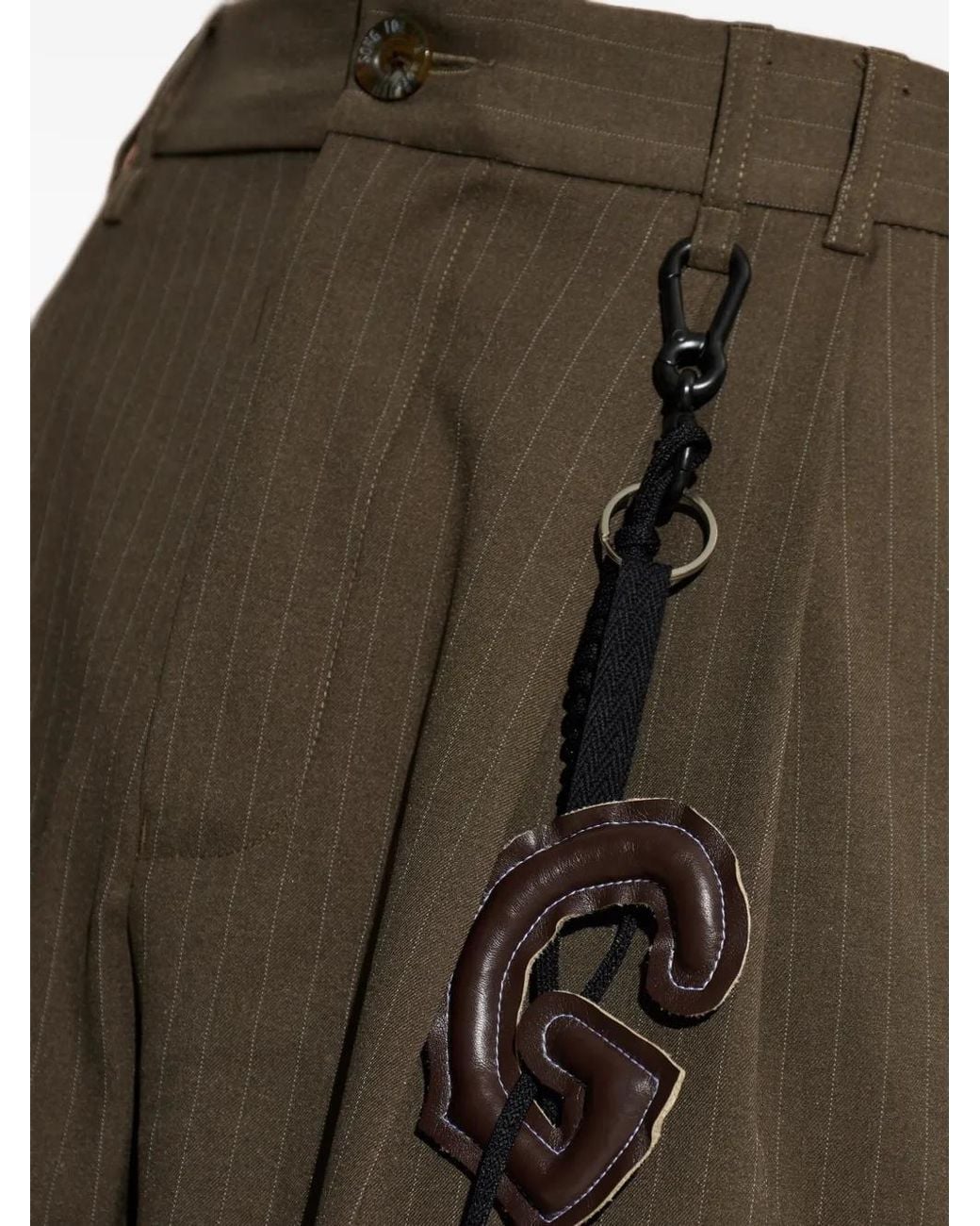 Song For The Mute Brown Pinstripe Pleated Trousers