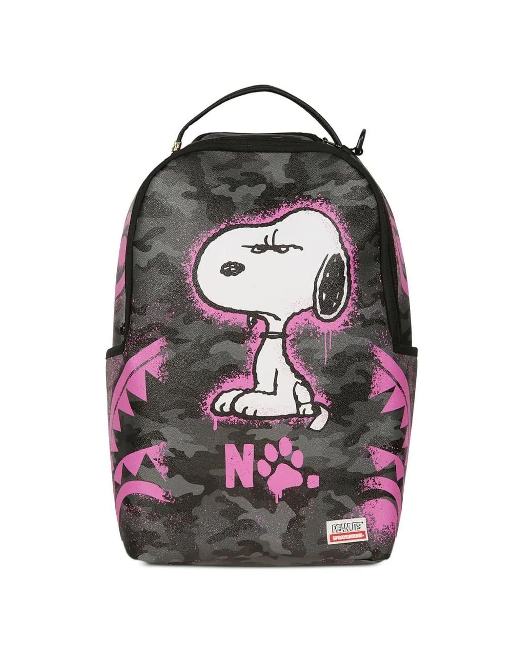 Sprayground Pink Snoopy Camouflage-Print Backpack