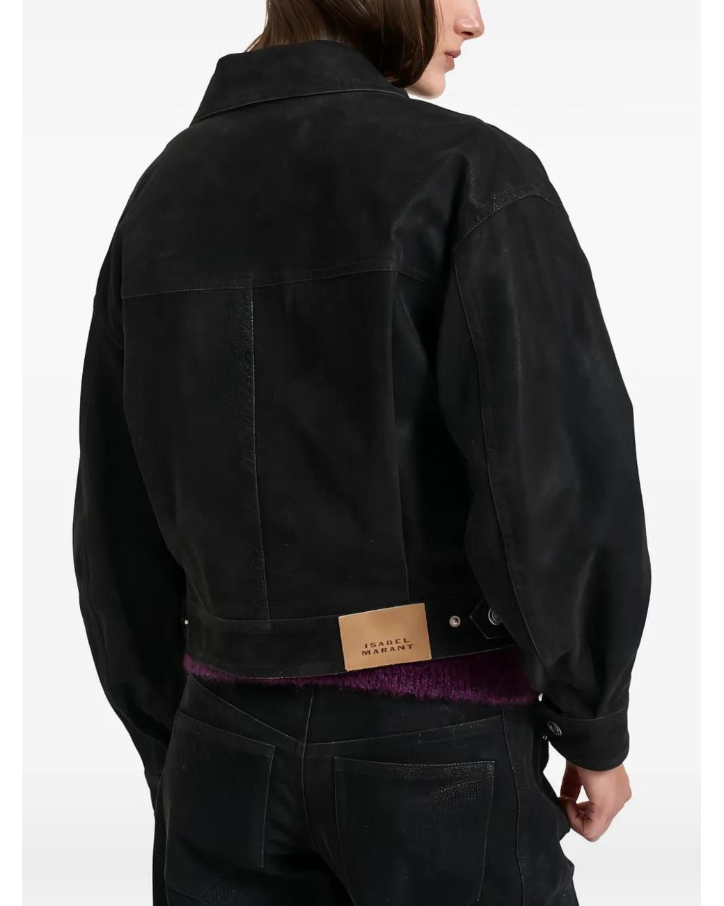 Isabel Marant Black Belma Zip-Up Leather Jacket