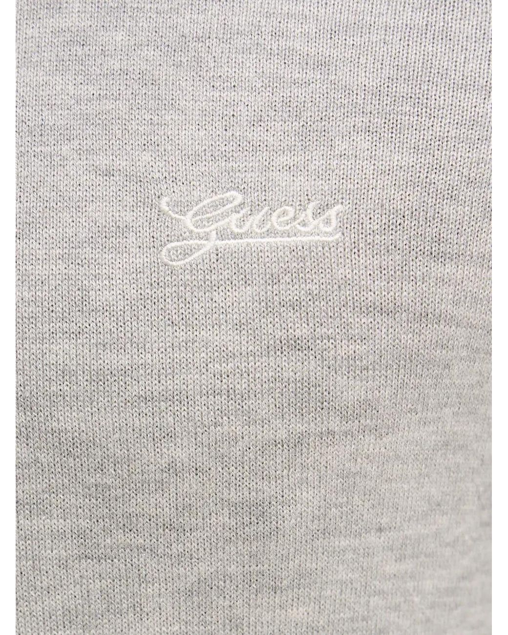 Guess Gray Daniel Logo-Detail Sweater for men