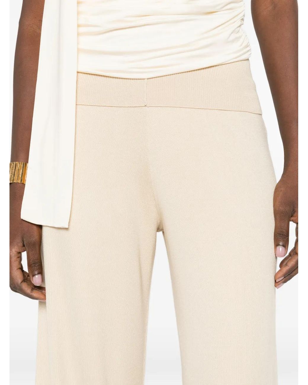 AYA MUSE White Wide-Leg Trousers