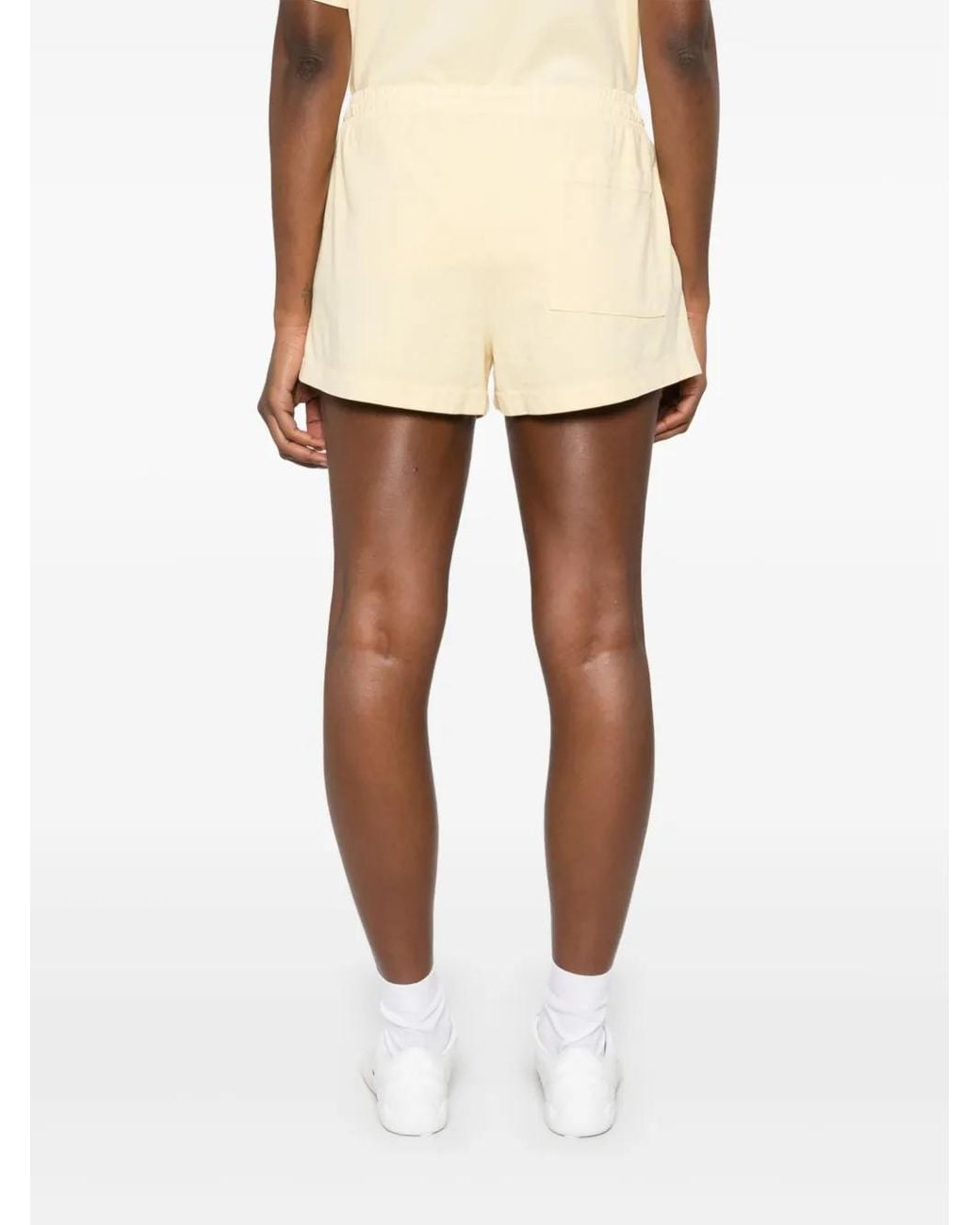 Sporty & Rich Natural Logo-Print Shorts