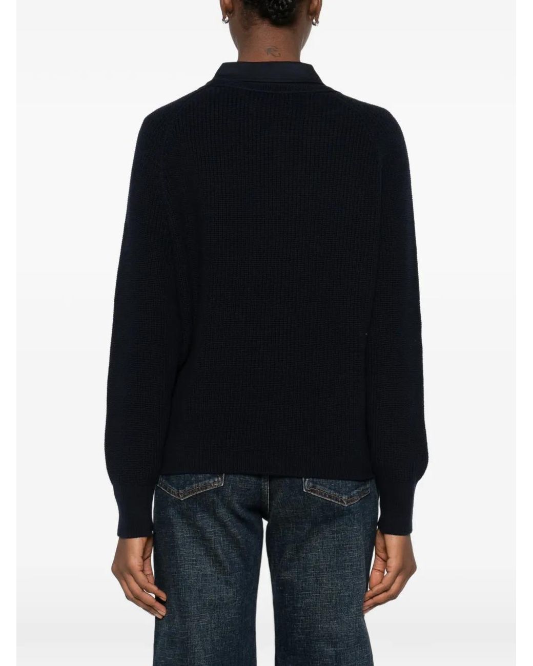 Marc O' Polo Black Ribbed Sweater