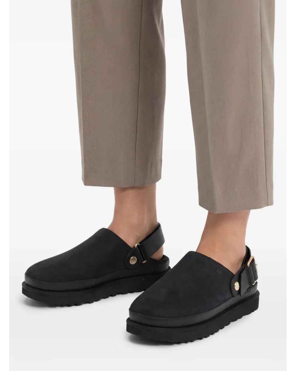 Ugg Black Goldenstar Mules