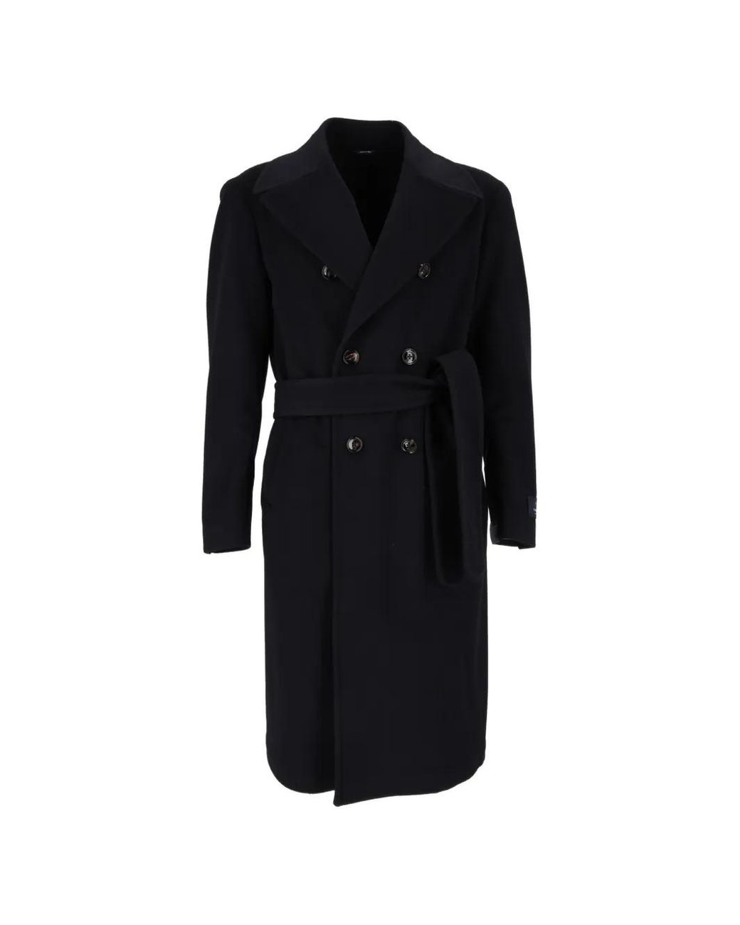 Tombolini Black Zero Gravity Double-Breasted Coat for men
