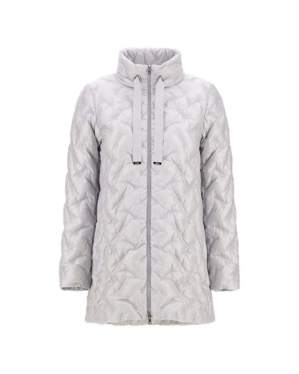 Herno Gray A-Shape Quilted Coat