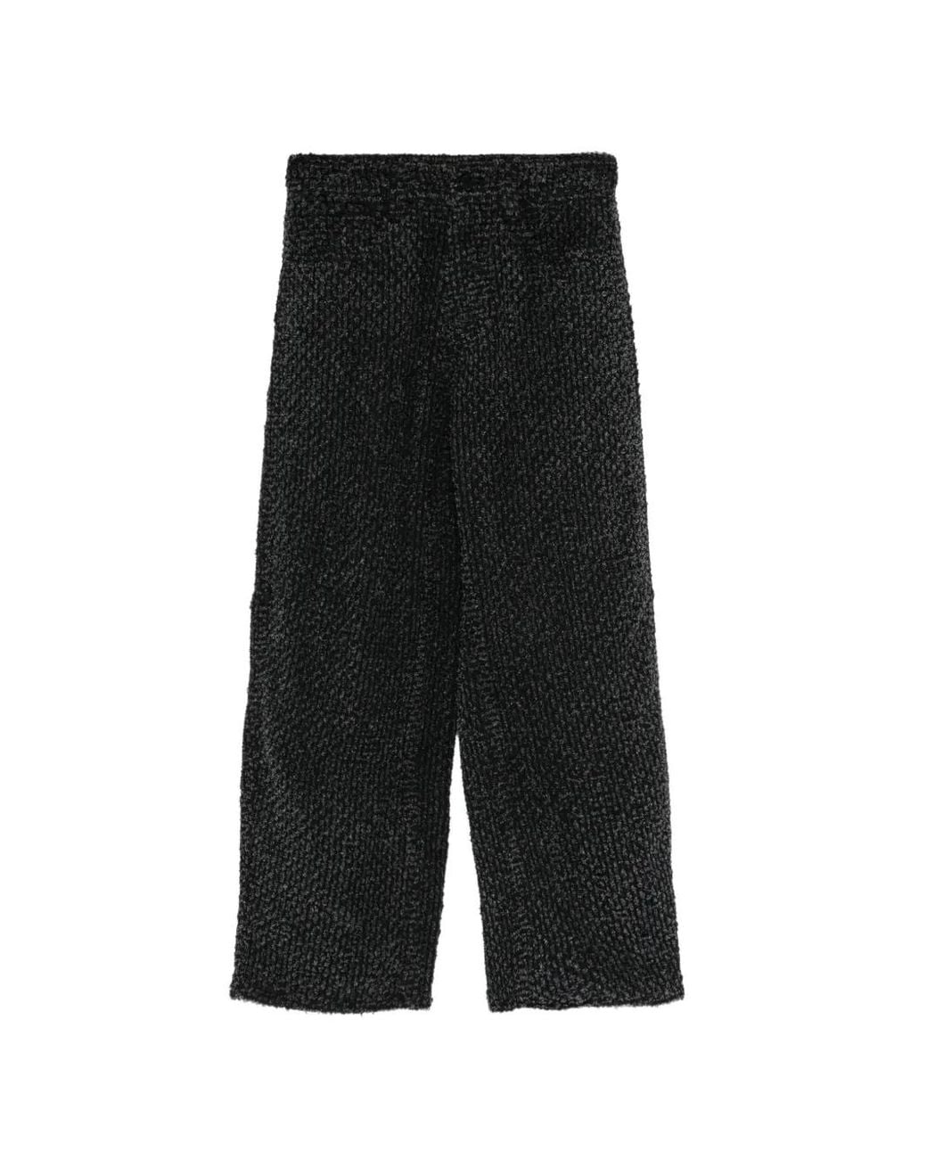 Melitta Baumeister Black Bouclé-Knit Trousers
