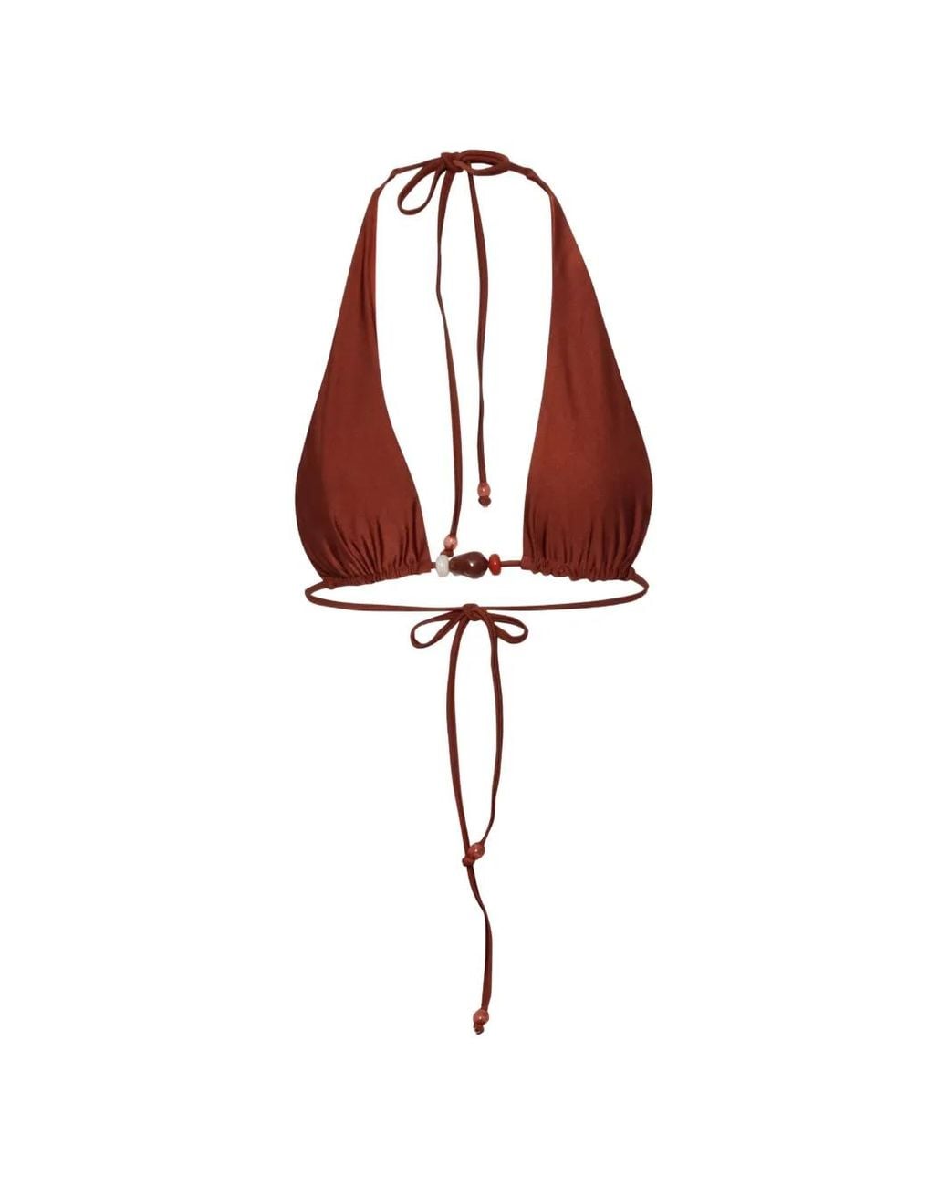Baobab Red Jelena Resin-Stones Triangle Bikini Top