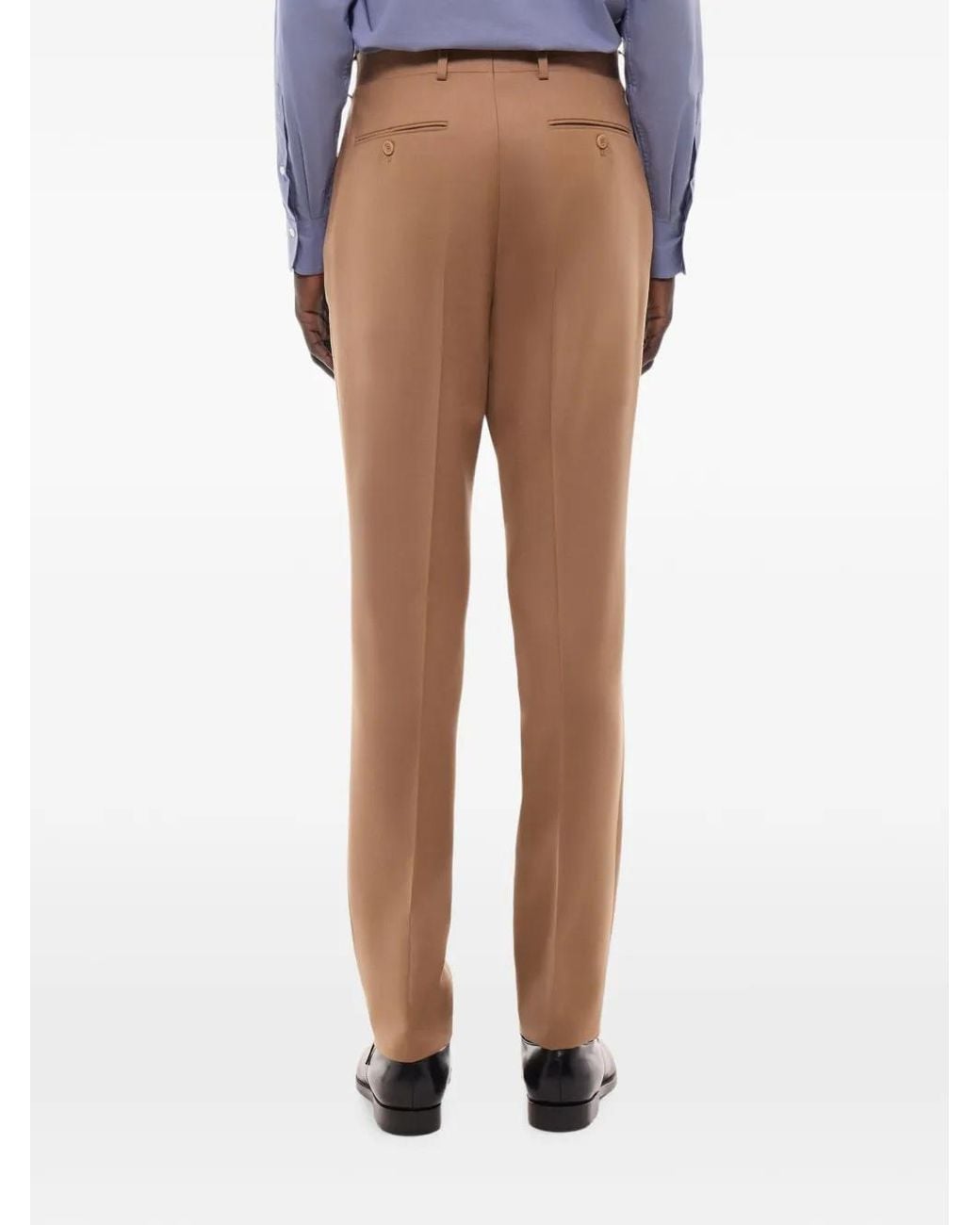 Fursac Brown Virgin-Wool Trousers for men