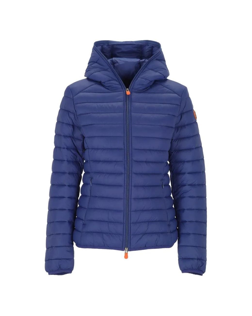Save The Duck Blue Daisy Quilted Hooded Jacket