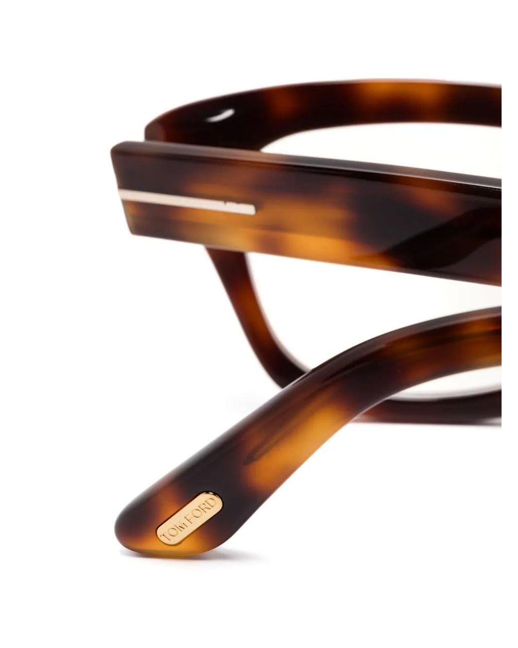 Tom Ford Brown Rectangular-Frame Glasses