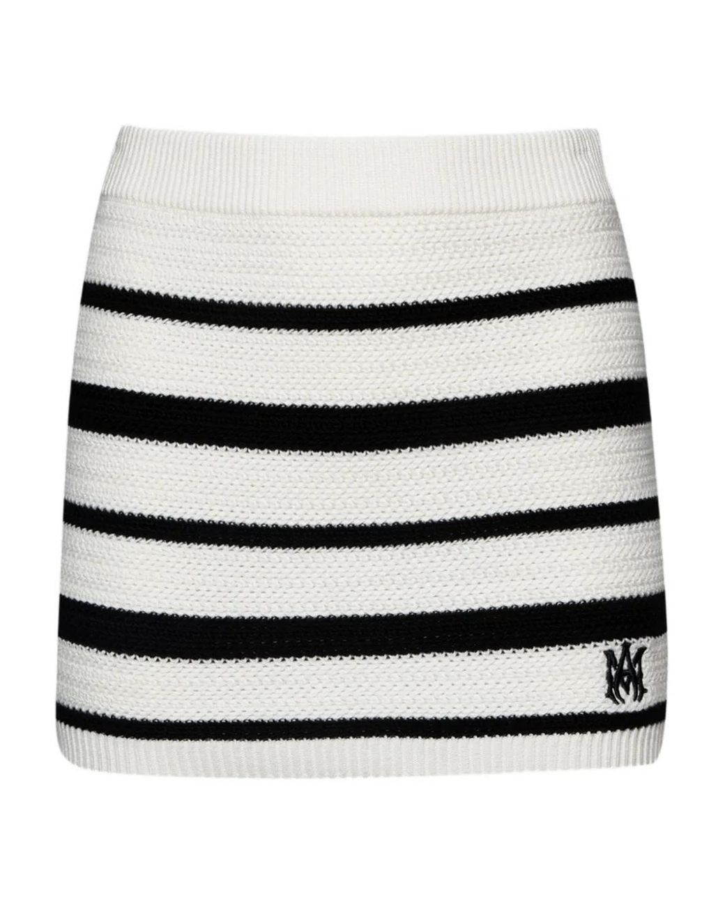 Amiri Logo-Embroidered Mini Skirt in White | Lyst