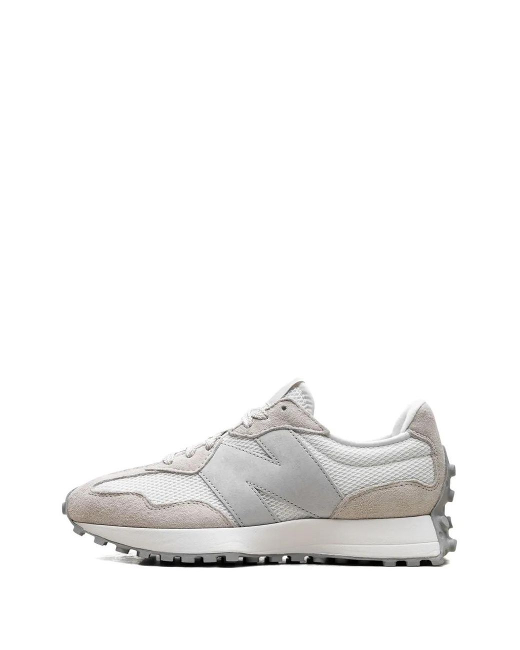 New Balance White 327 Lace-Up Sneakers