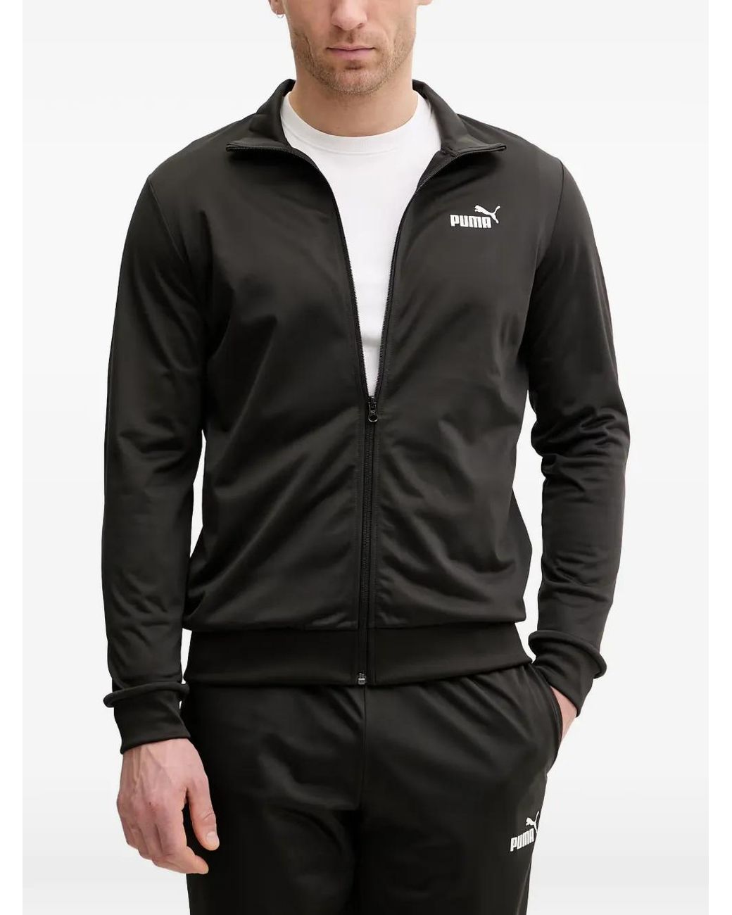 PUMA Black Logo-Print Tracksuit for men