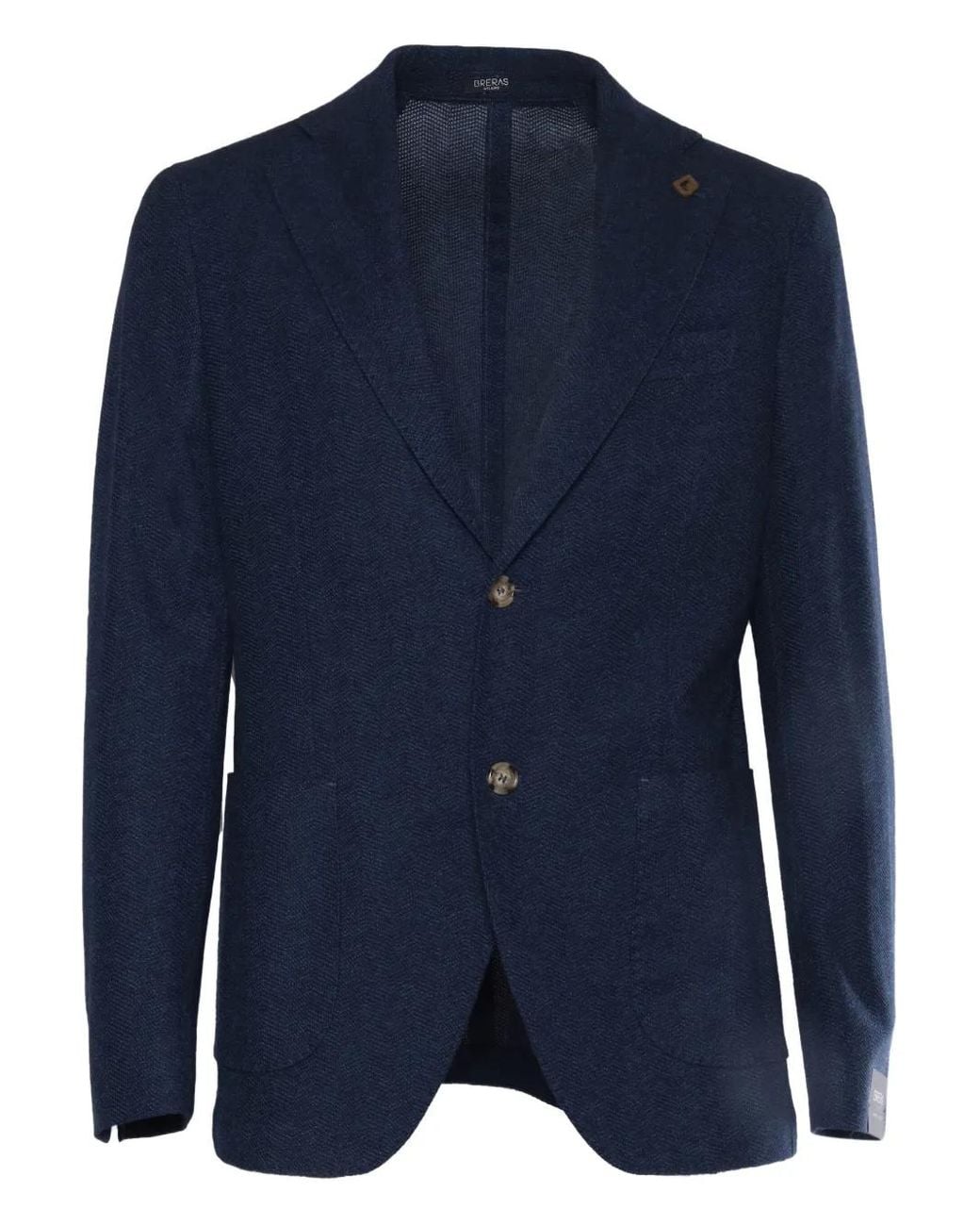Brera Orologi Blue Two-Button Knitted Jacket for men