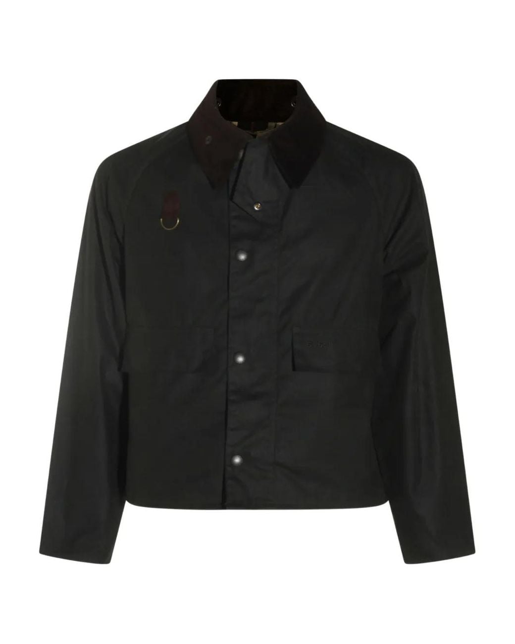 Barbour Black Spey Slim Waxed Jacket for men
