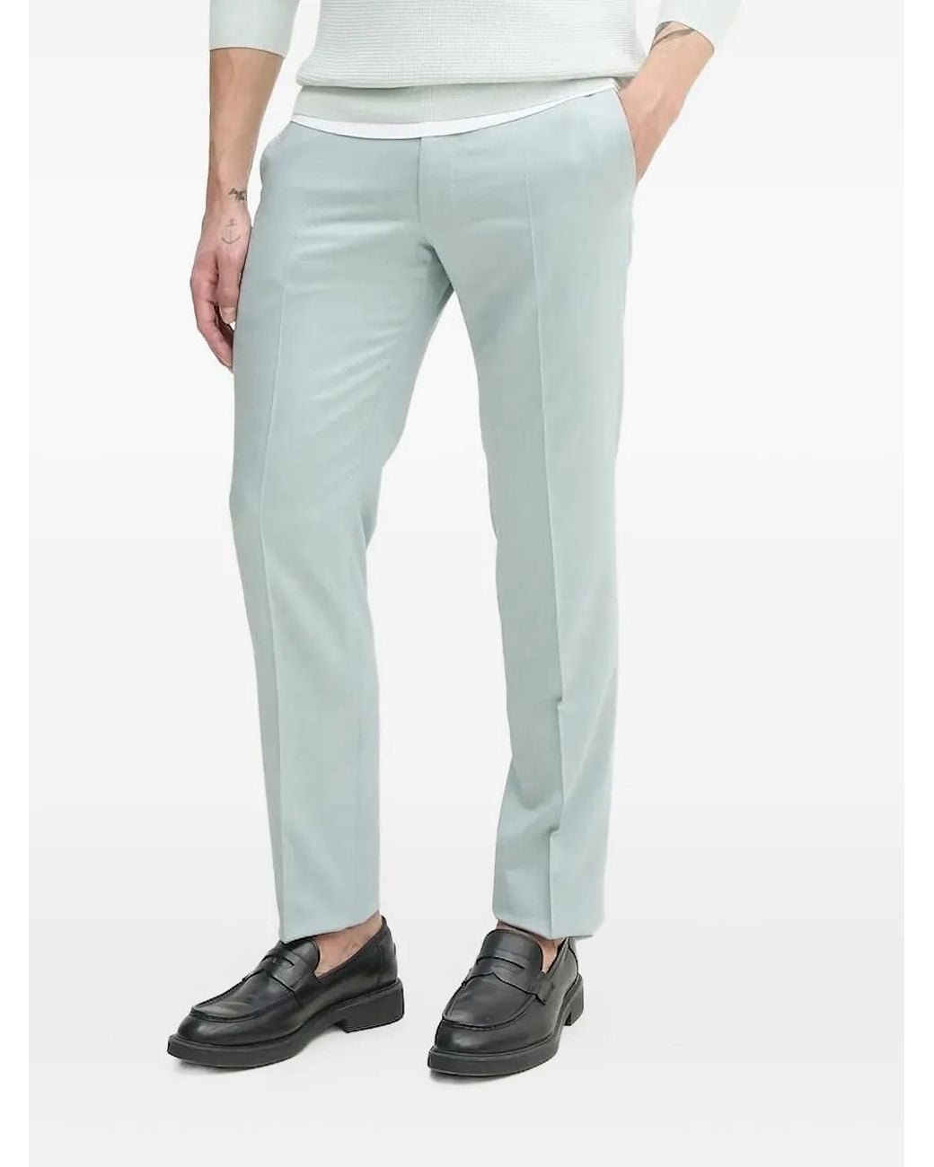 Joop! Blue Blayr Plain-Front Trousers for men