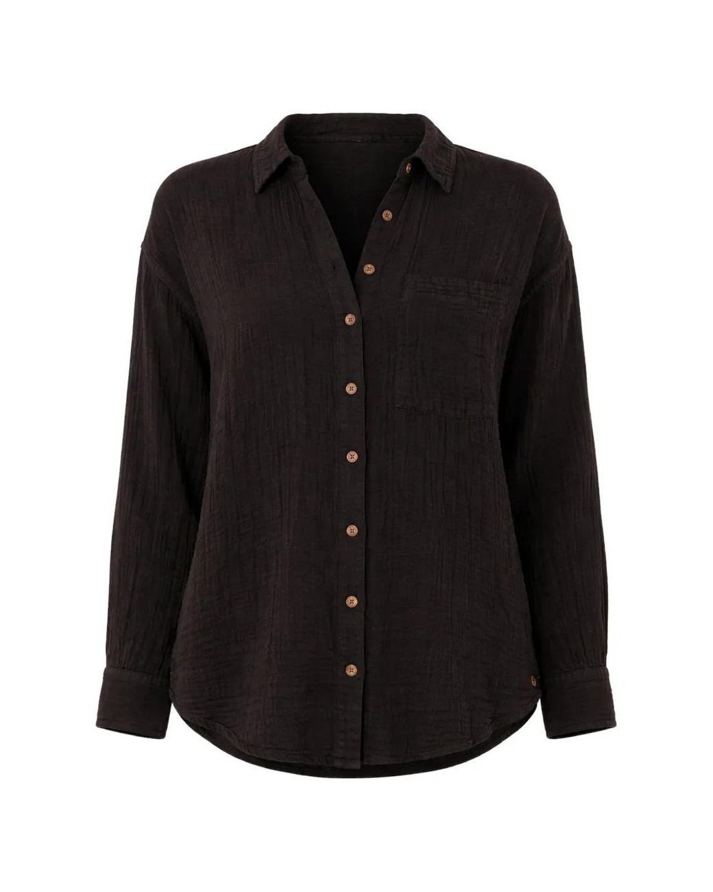 Xirena Black Button Shirt