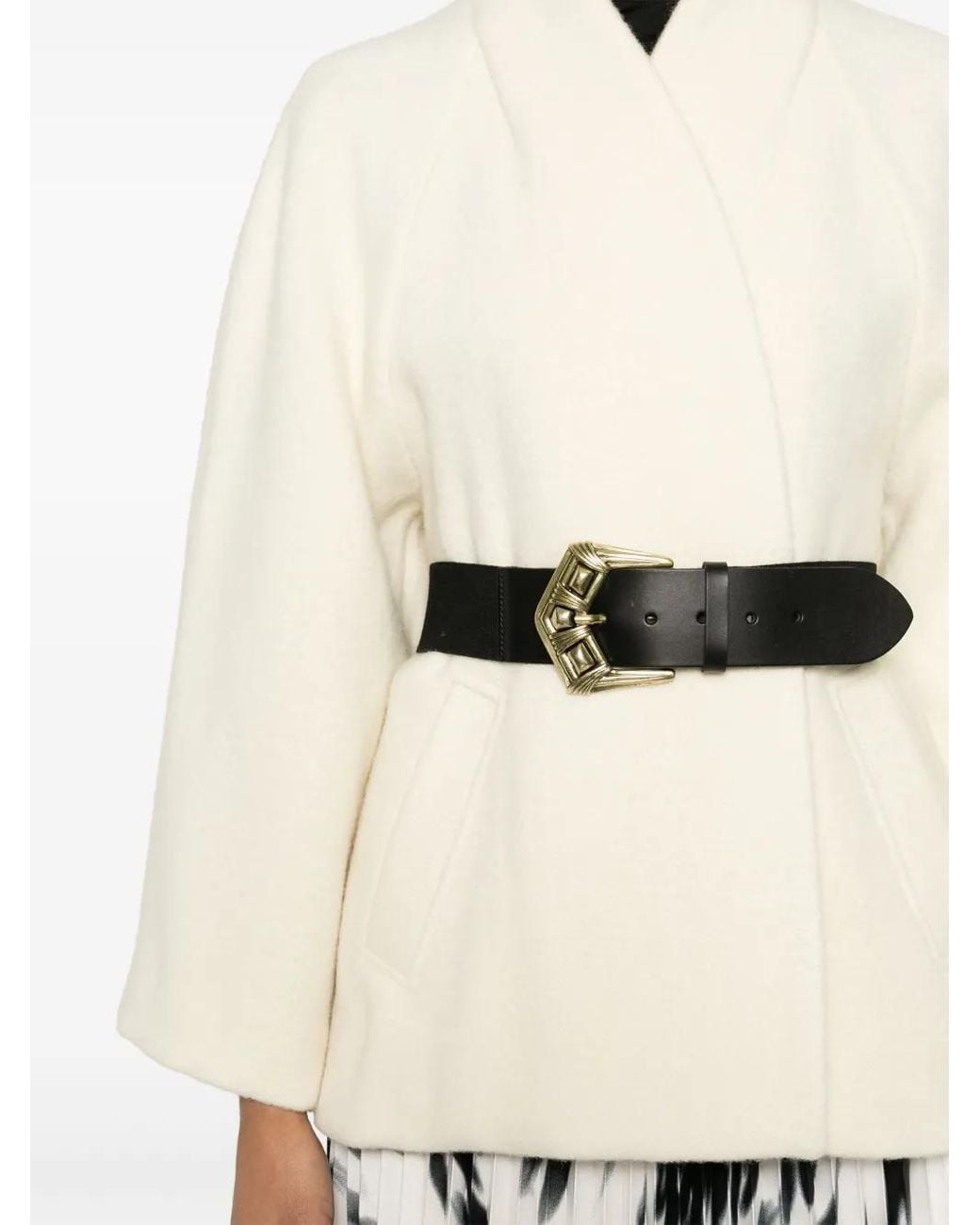Ba&sh White Hini Belted Jacket