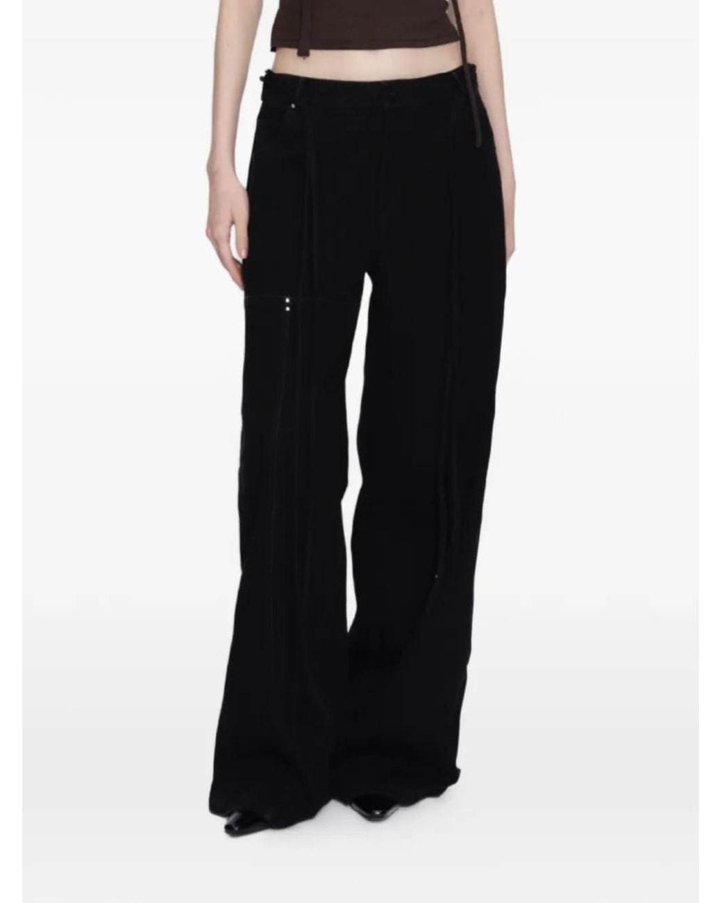 ili node Black Greer Drawstring Trousers