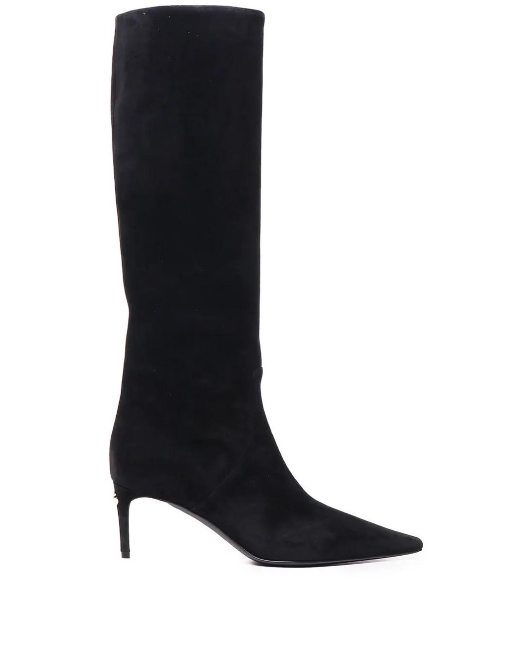 Dolce & Gabbana Black 70Mm Suede Knee-High Boots