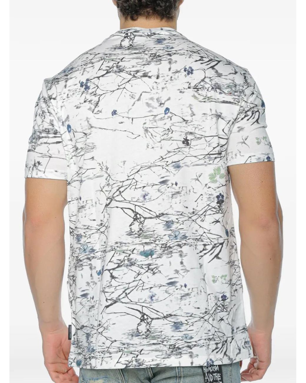 ARMANI EXCHANGE White Crew-Neck T-Shirt for men