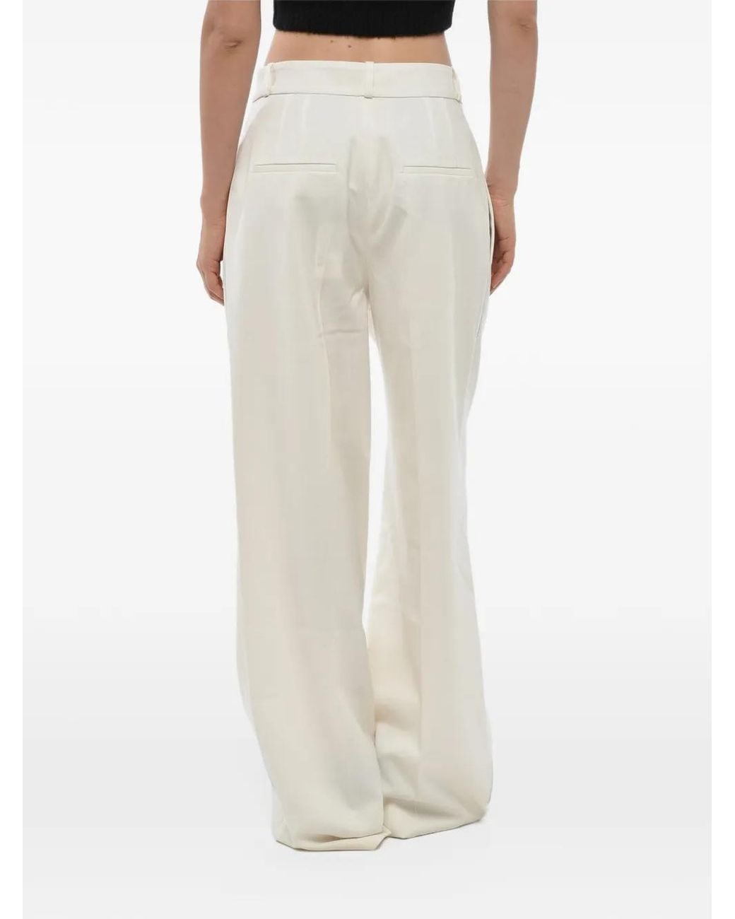 Pantalones con pinzas Rohe de color White
