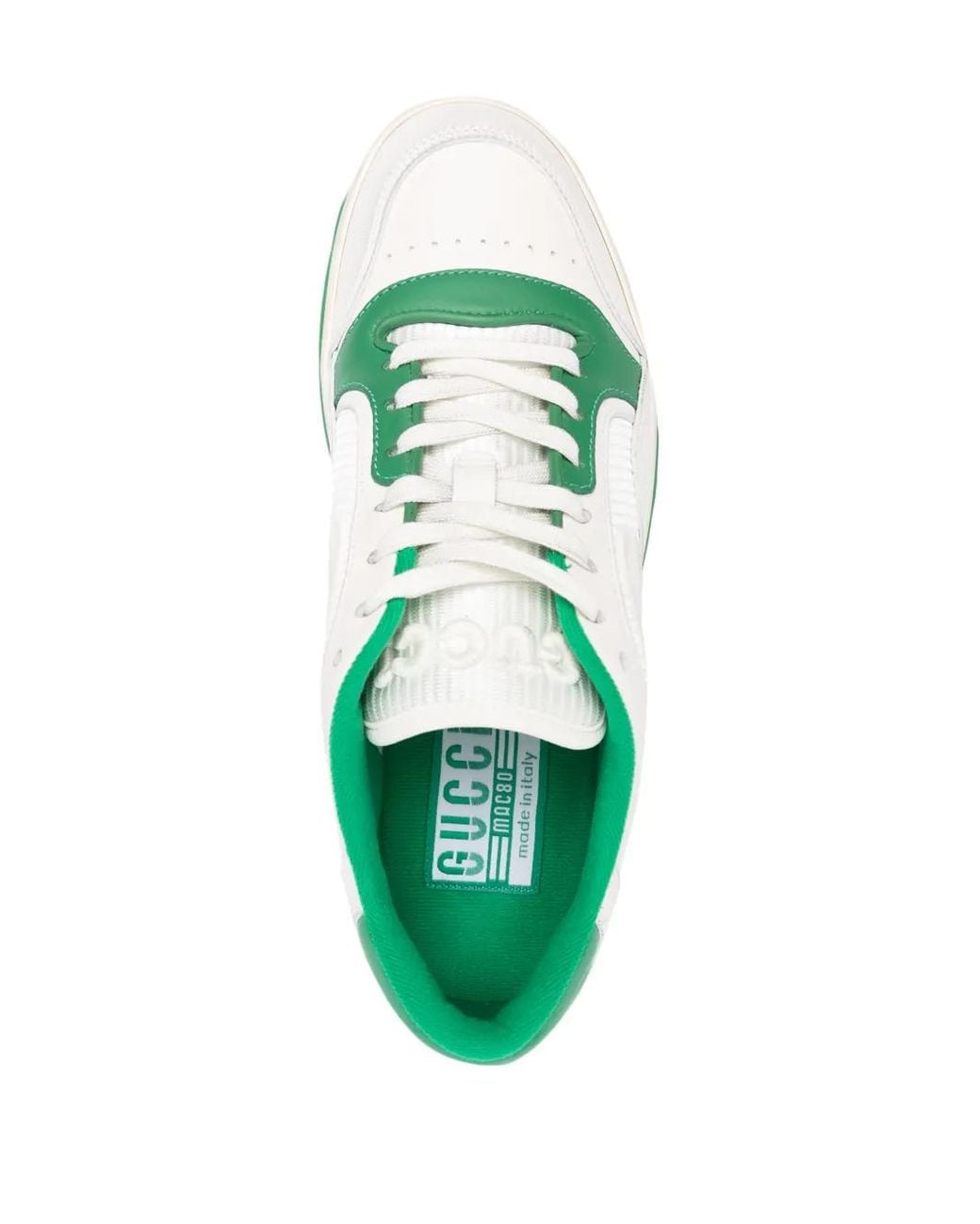 Gucci Green Mac80 Leather Sneakers