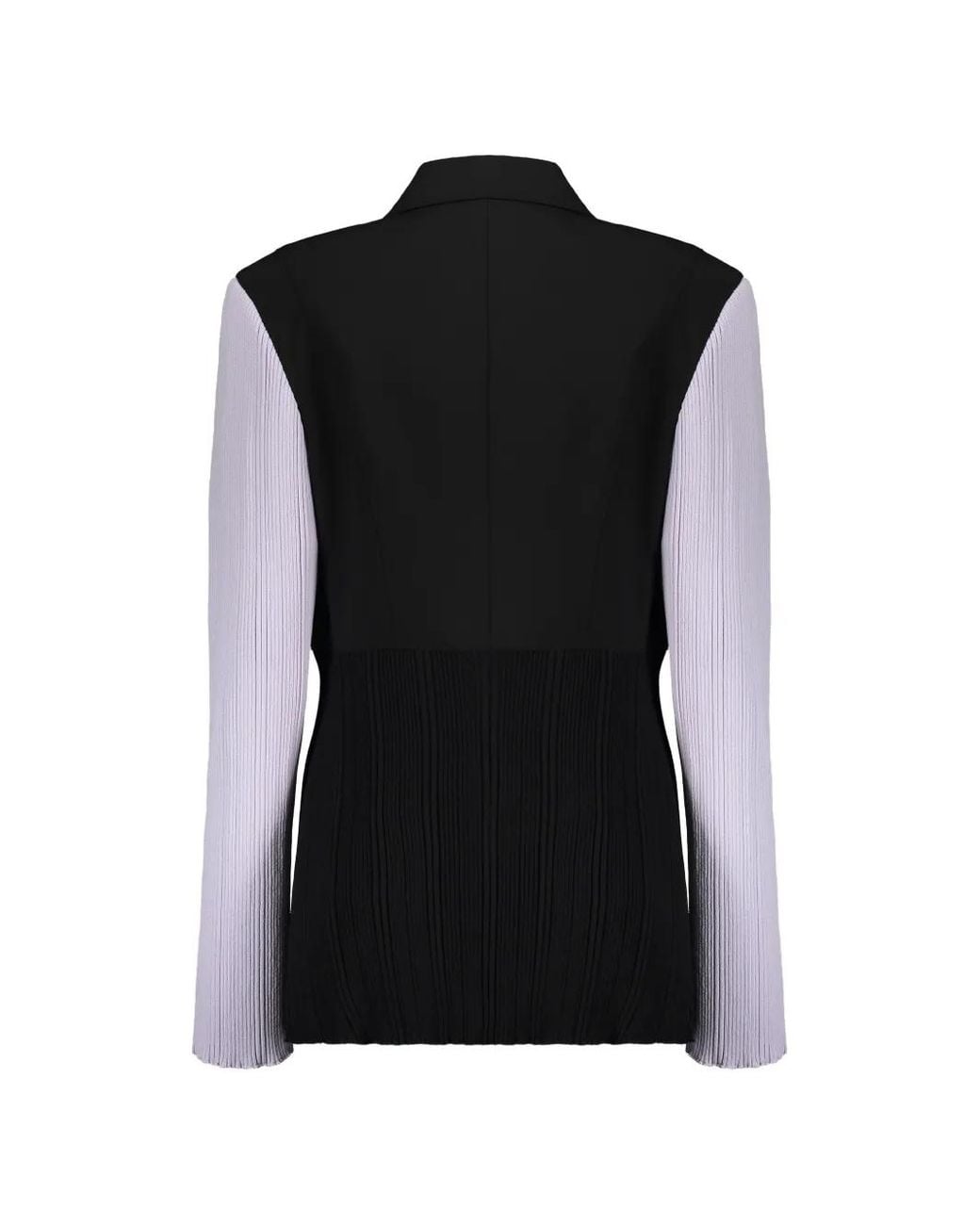 Ellery Black Pleated Single-Breasted Blazer