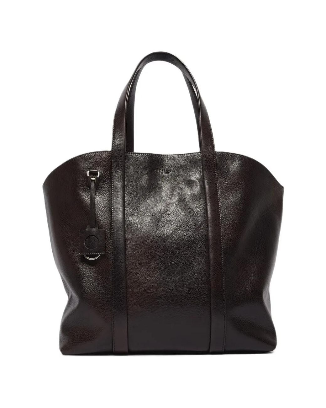 Orciani Black Off Duty Lagoon Leather Tote Bag for men
