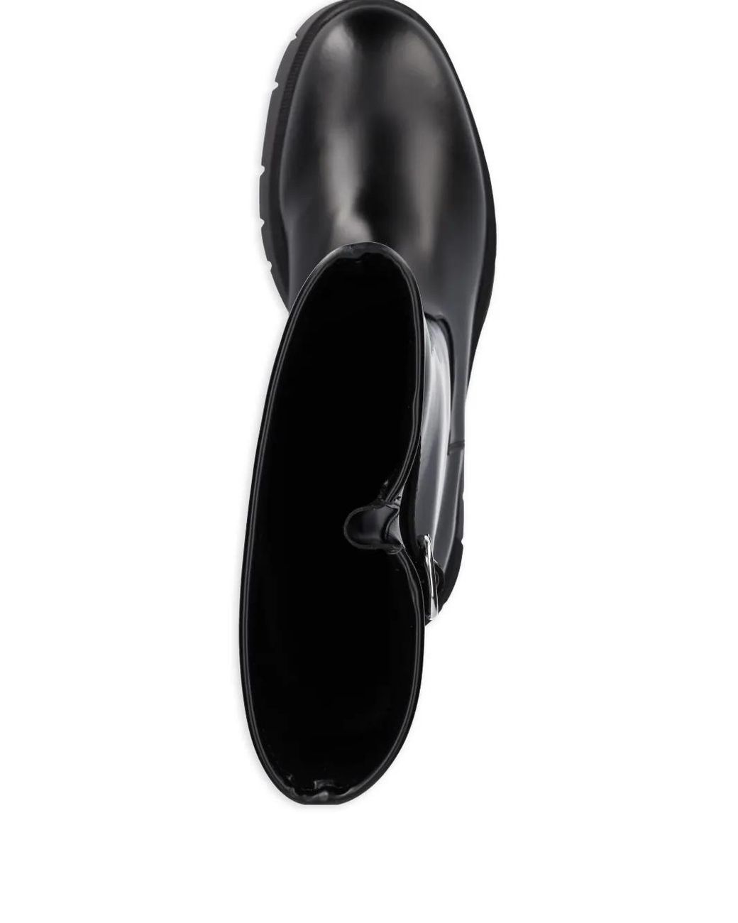 HUGO Black Buckle-Detail Biker Boots