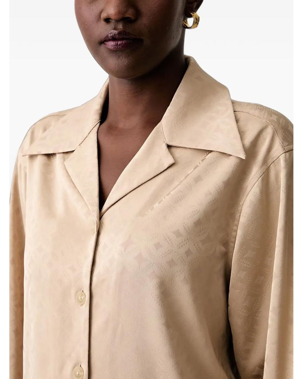 Scotch & Soda Natural Jacquard-Logo Long-Sleeve Shirt