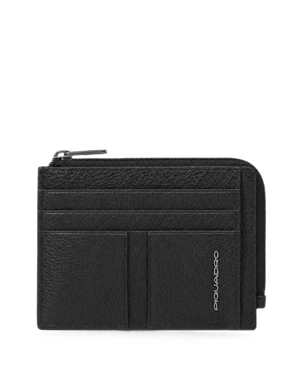 Piquadro Black Zipped Cardholder for men