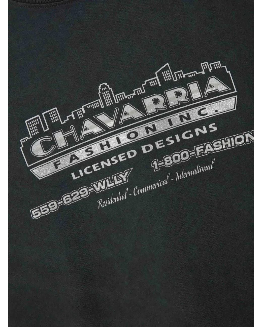 Willy Chavarria Black Buffalo Tee Graphic-Print Long-Sleeve T-Shirt for men