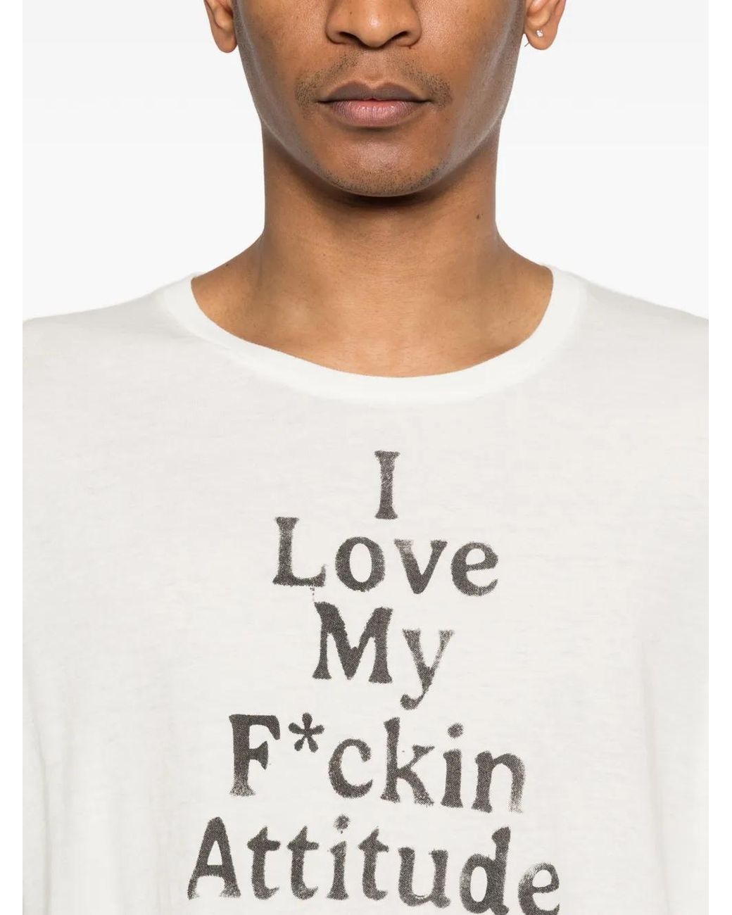 R13 White Graphic T-Shirt for men
