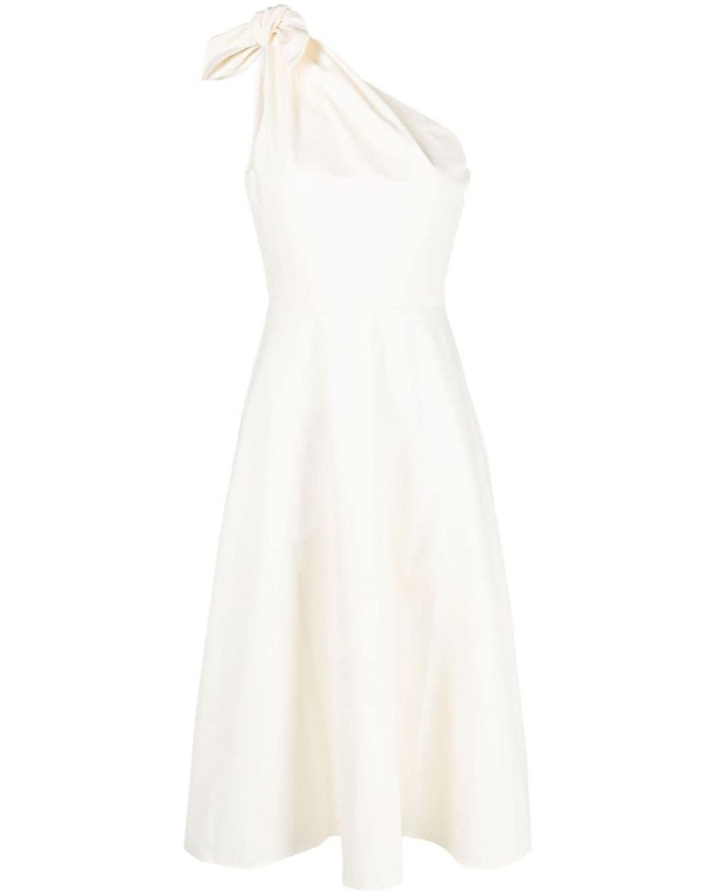 Kate Spade Sabrina One-shoulder Midi Dress in White | Lyst