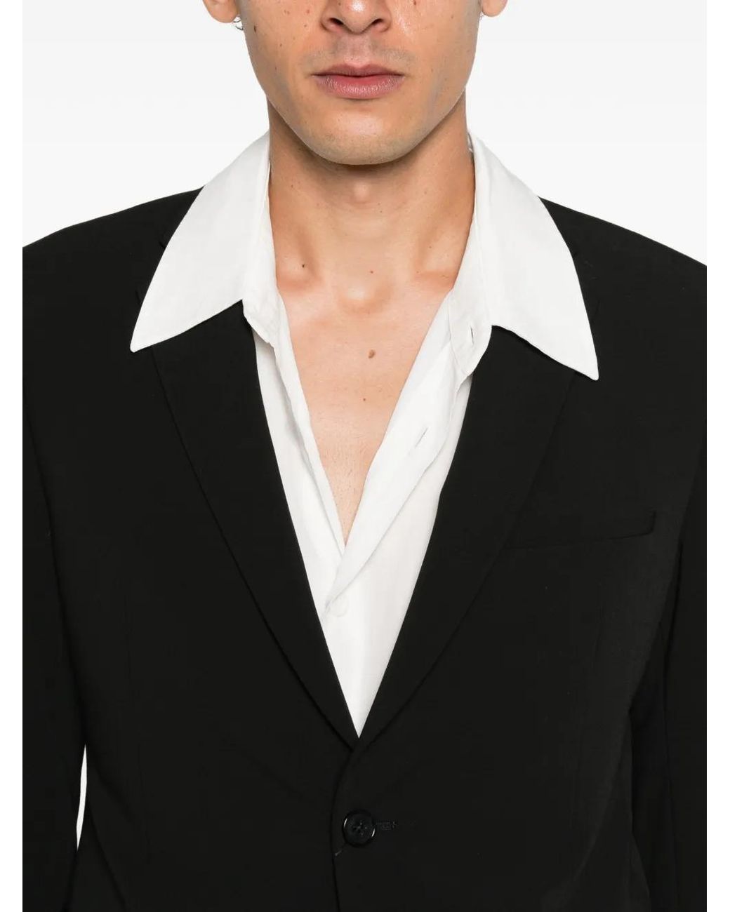 Emporio Armani Black Notch-Lapel Suit for men
