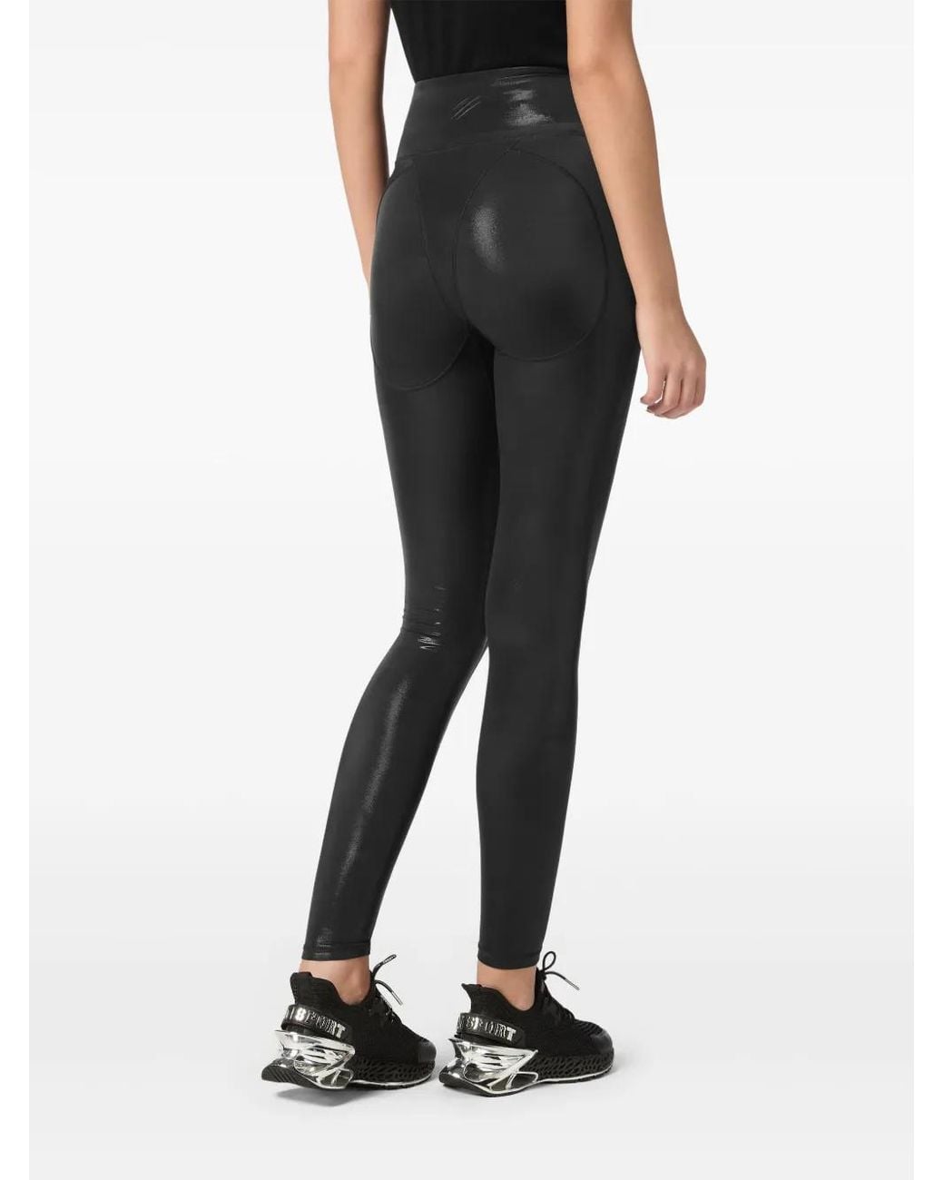 Philipp Plein Scratch Performance Legging in het Black