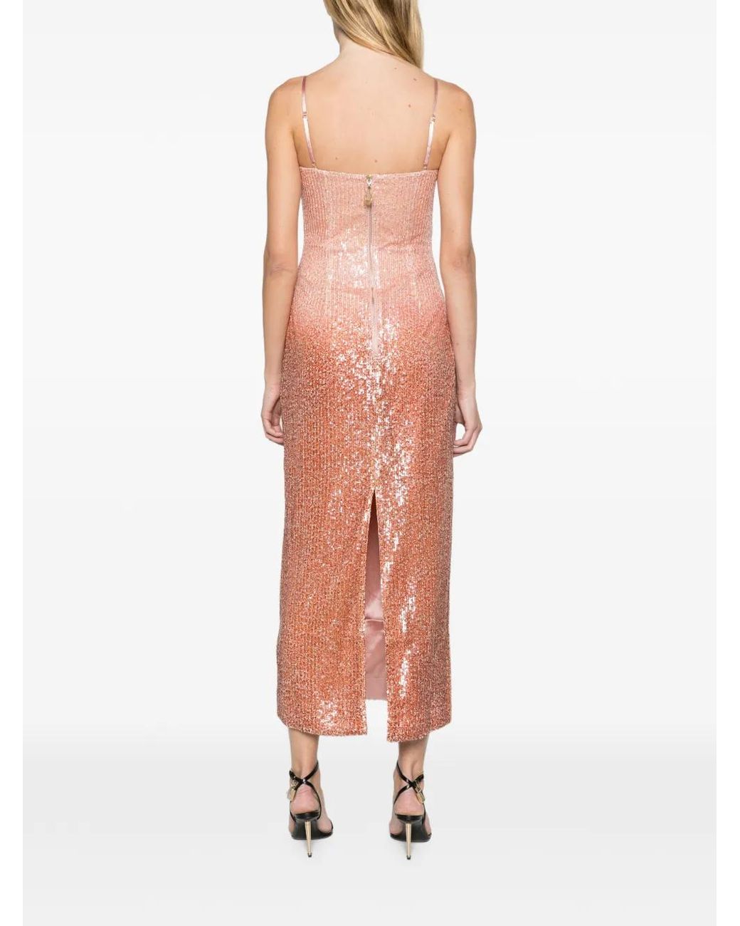 Aje. White Ombre Vionara Sequin Midi Dress