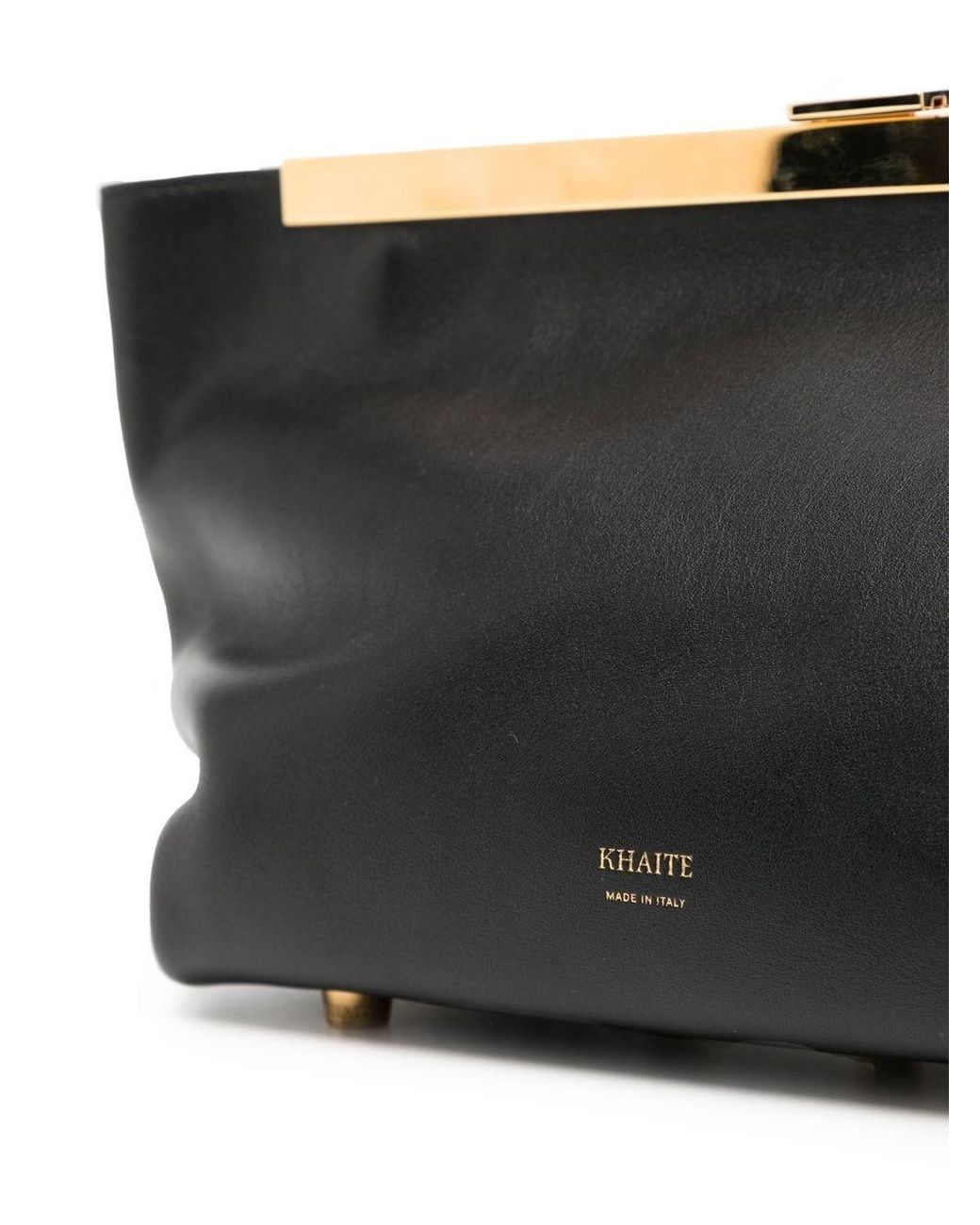 Khaite The Aimee Envelope Pleat Leather Clutch