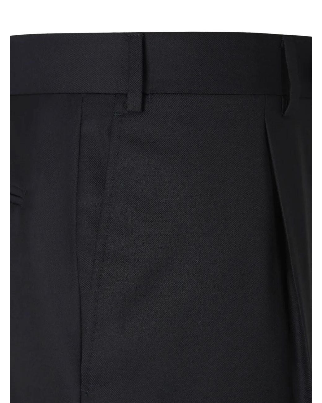 Canali Black Wool Trousers for men
