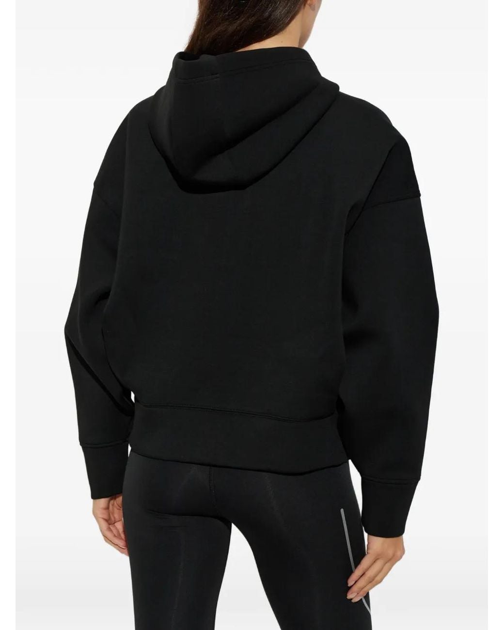 Adidas By Stella McCartney Black Logo-Print Zip-Up Hoodie