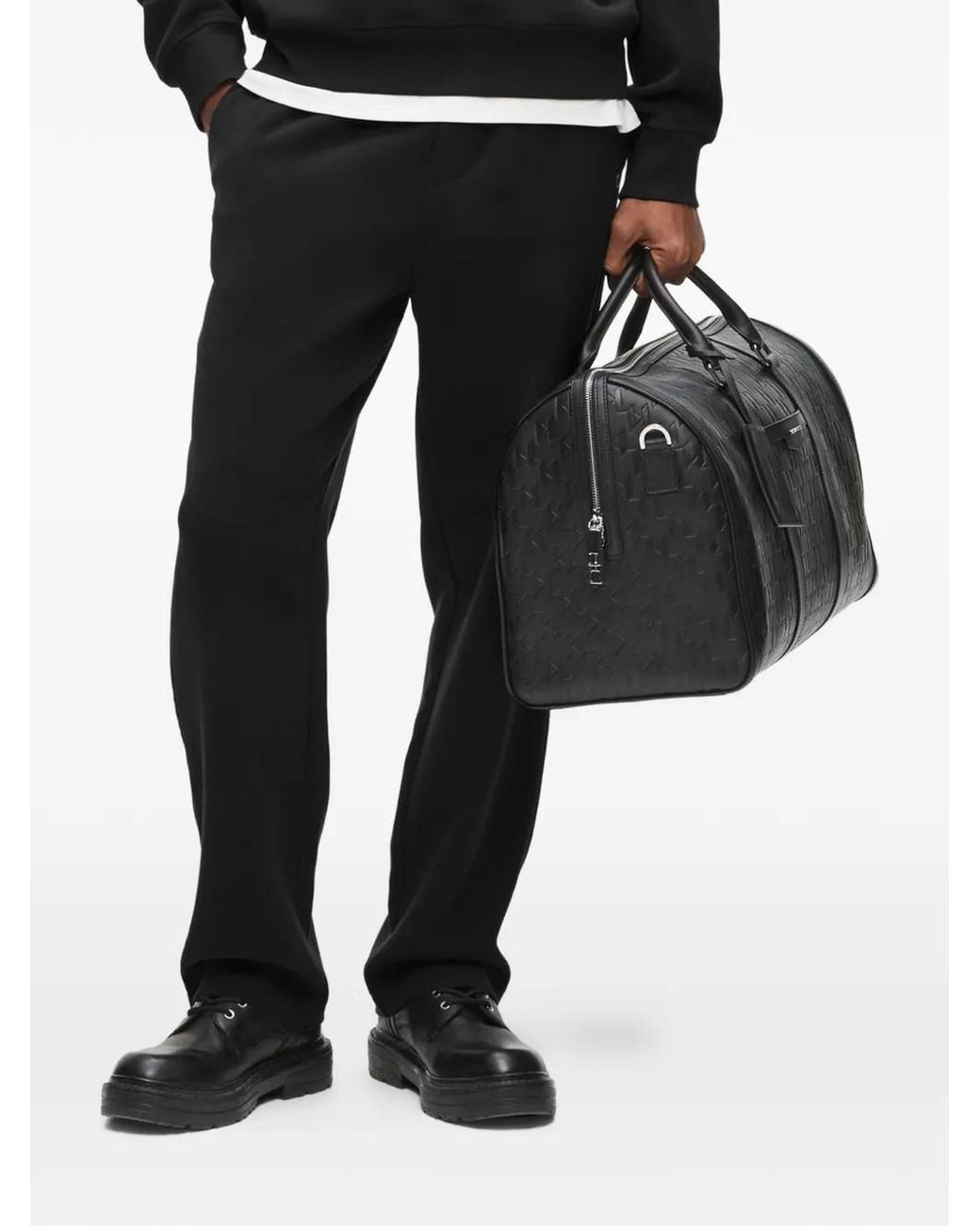 Karl Lagerfeld Black Double Knit Sweat-Trousers for men