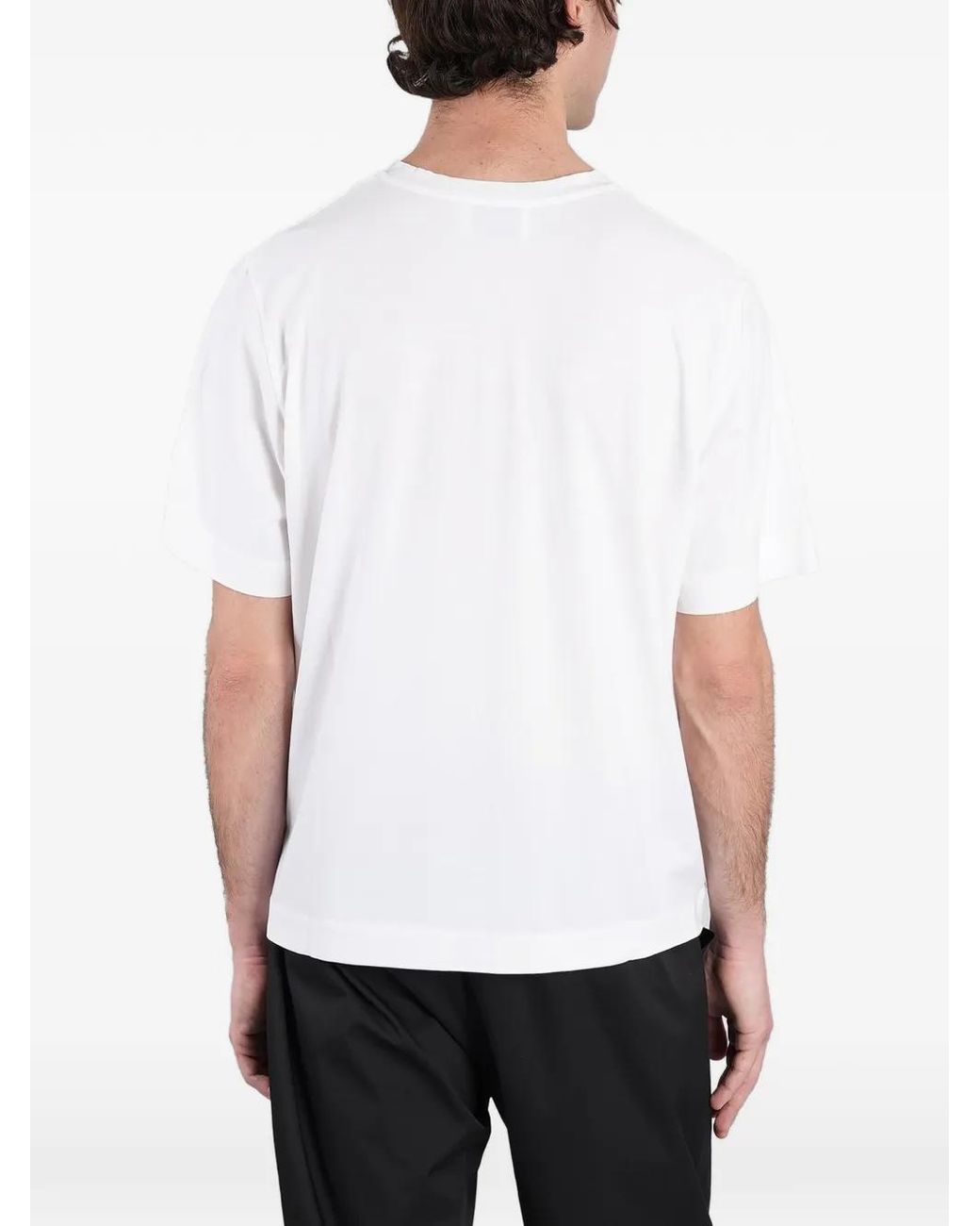 Alpha Studio White Short-Sleeve T-Shirt for men