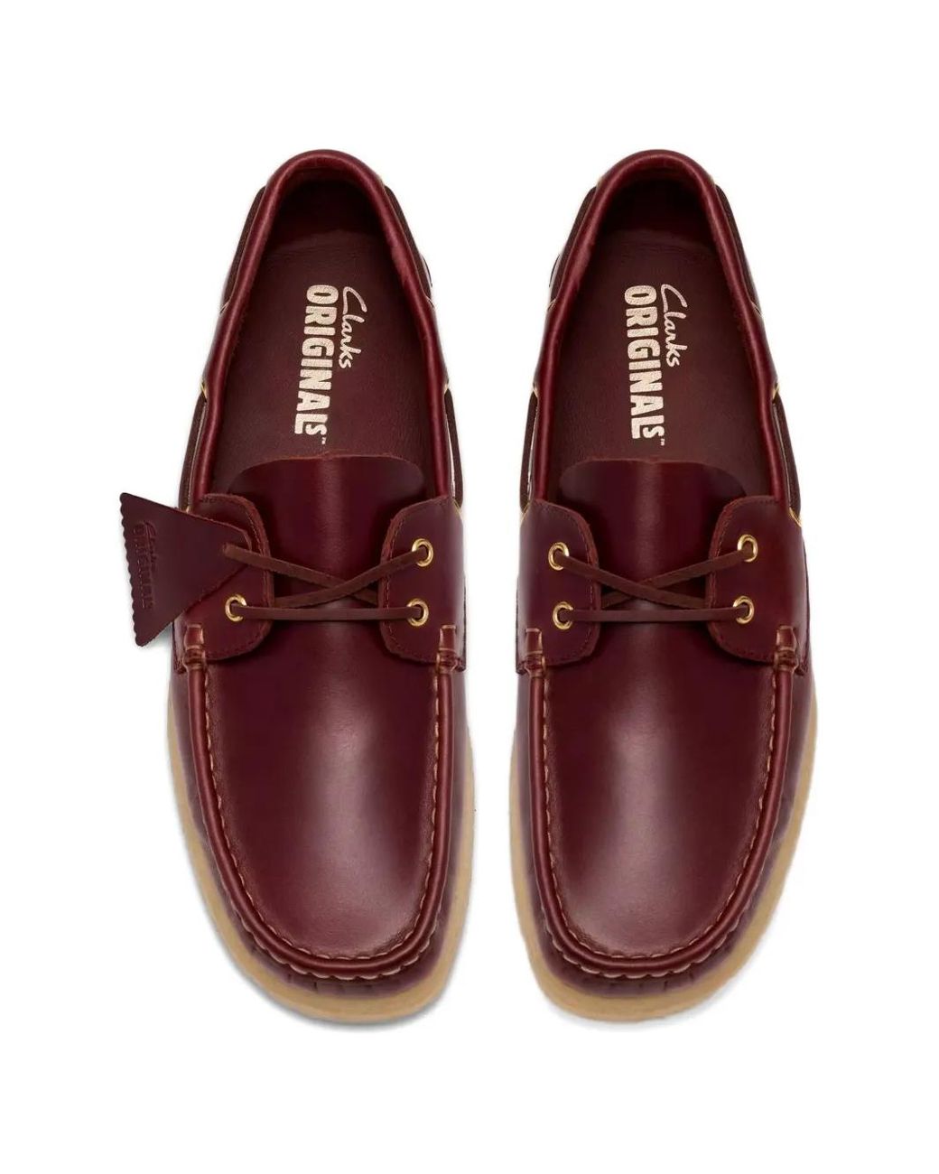Clarks Red Godney Boat Shoes for men