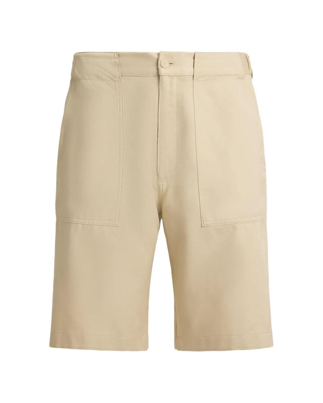 Ralph Lauren Natural Harold Flap-Pocket Shorts for men