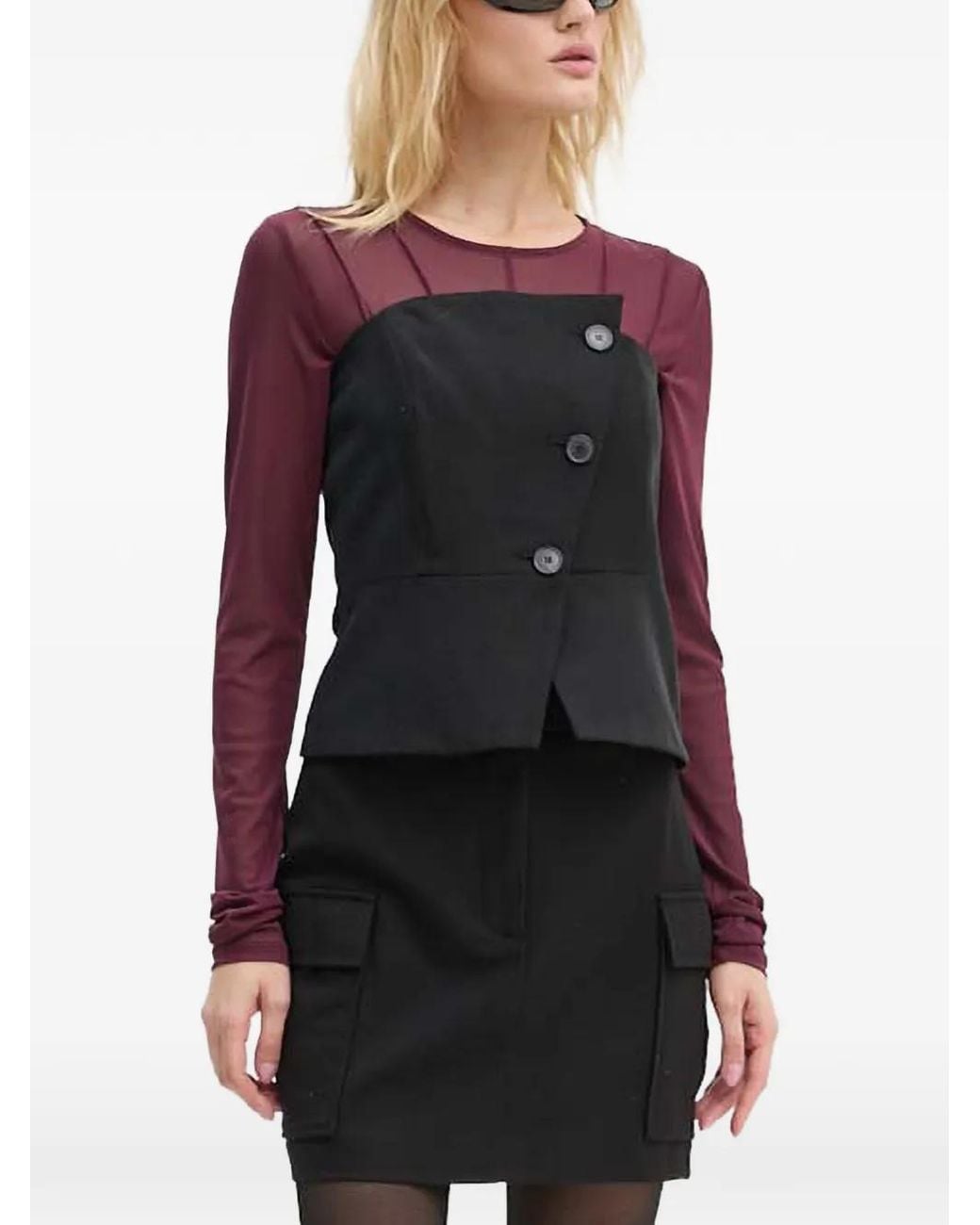 Ba&sh Black Gabriella Button-Up Top