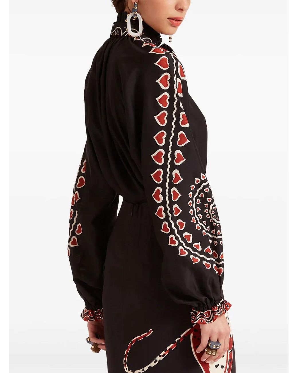 LaDoubleJ Black 'Cerere' Silk Blouse