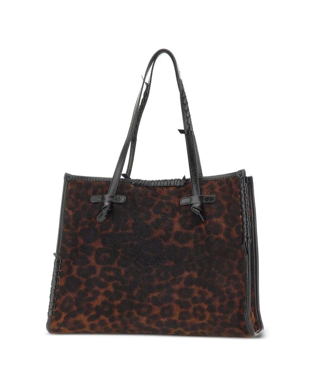 MARCELLA CLUB Black Marcella Animal-Print Tote Bag
